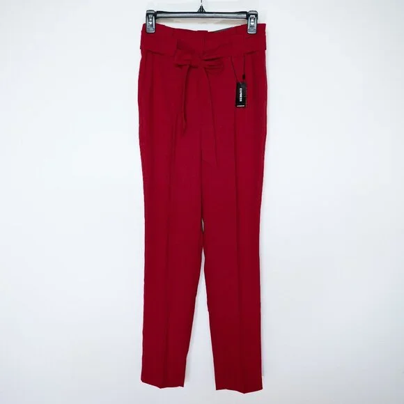 strapless open back dress Joseph Ribkoff Silky Knit Belted Wide Leg Trousers In Lipstick Red 244 –  Izzi of Baslow main image 1